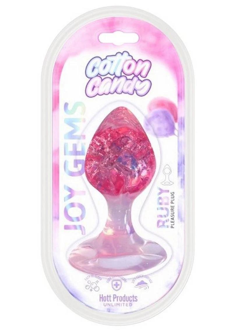Cotton Candy Joy Gems Silicone Pleasure Plug - Ruby