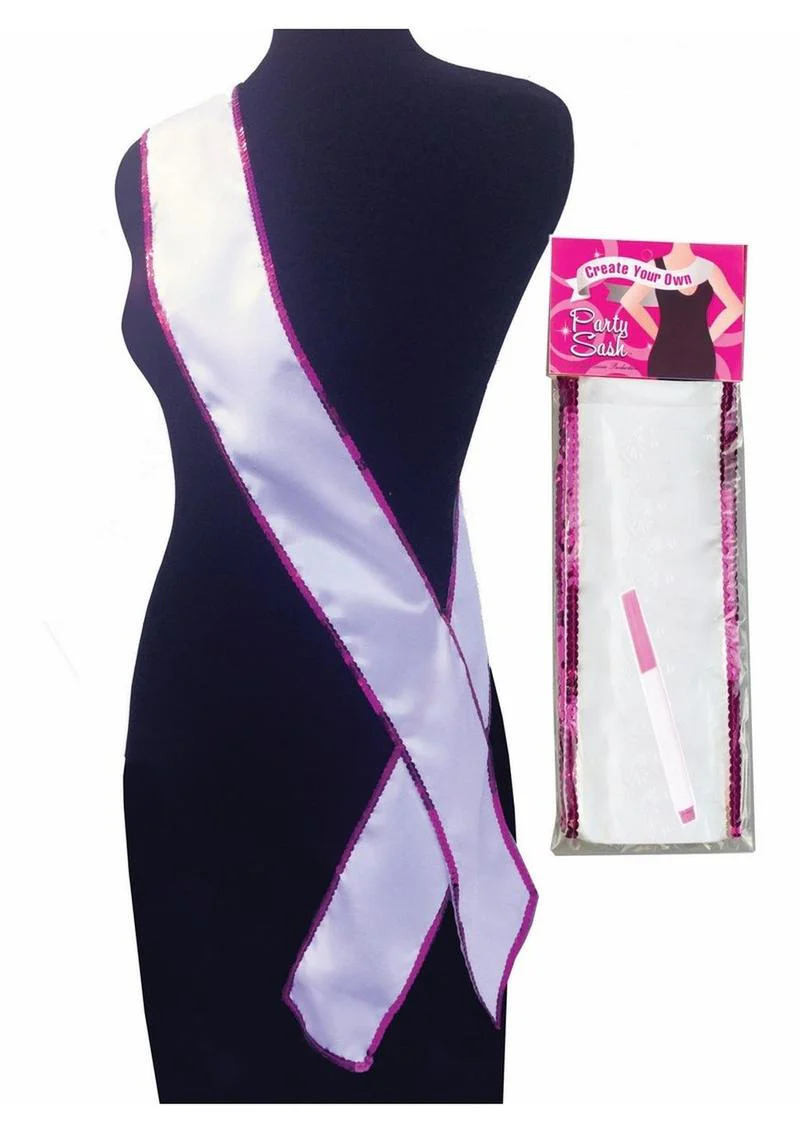 Create Your Own Party Sash