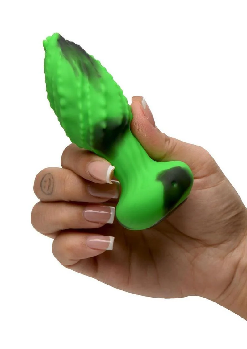 Creature Cocks Eye Of The Spawn Rechargeable Silicone Vibrating and Squirming Butt Plug with Remote - Image 4