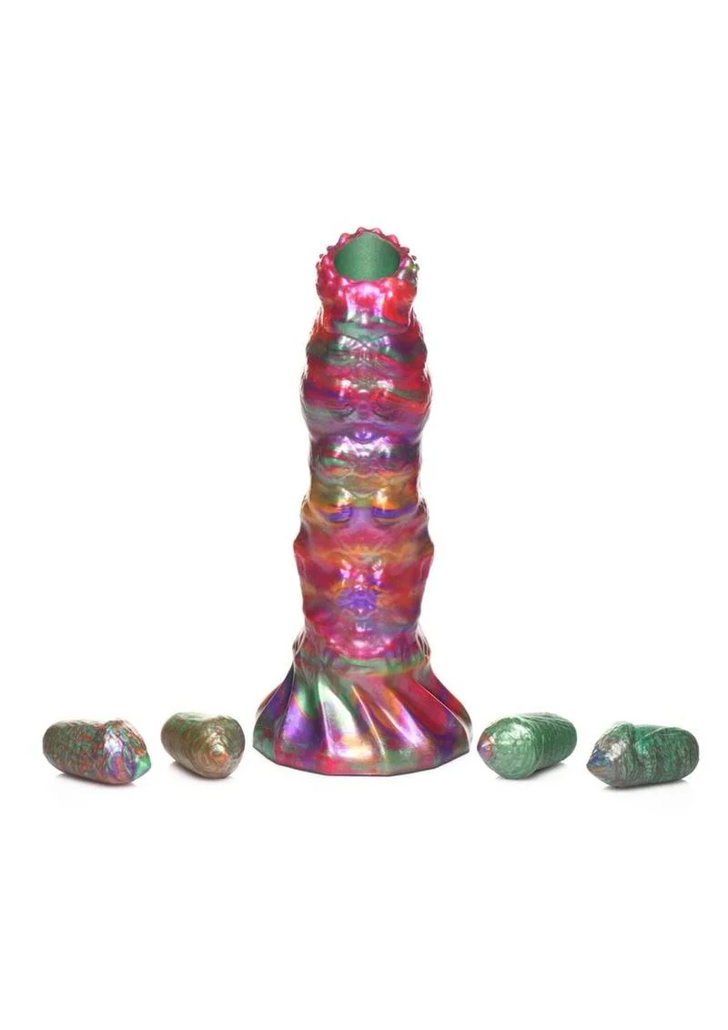 Creature Cocks Larva Silicone Ovipositor Dildo with Eggs