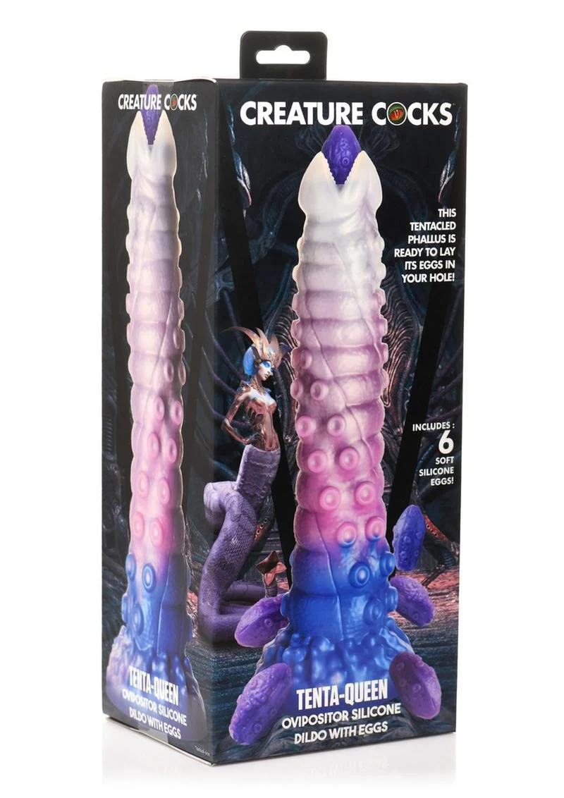 Creature Cocks Tenta-Queen Ovipositor Silicone Dildo with Eggs - Image 2