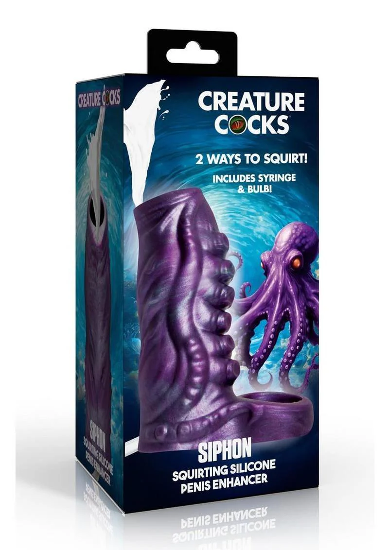 Creature Cocks Tentacle Squirting Silicone Penis Enhancer - Image 6