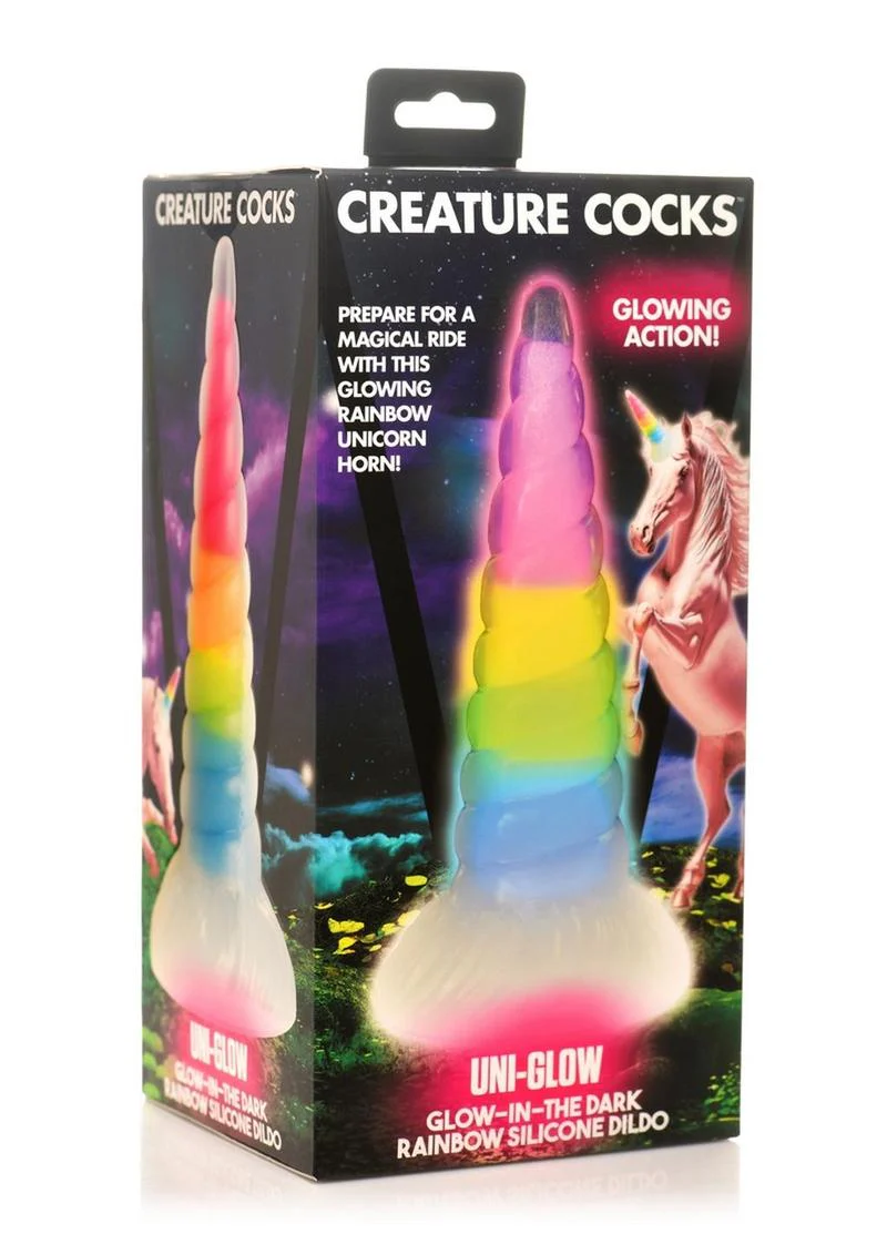Creature Cocks Uni-Glow Glow In The Dark Silicone Dildo - Image 2
