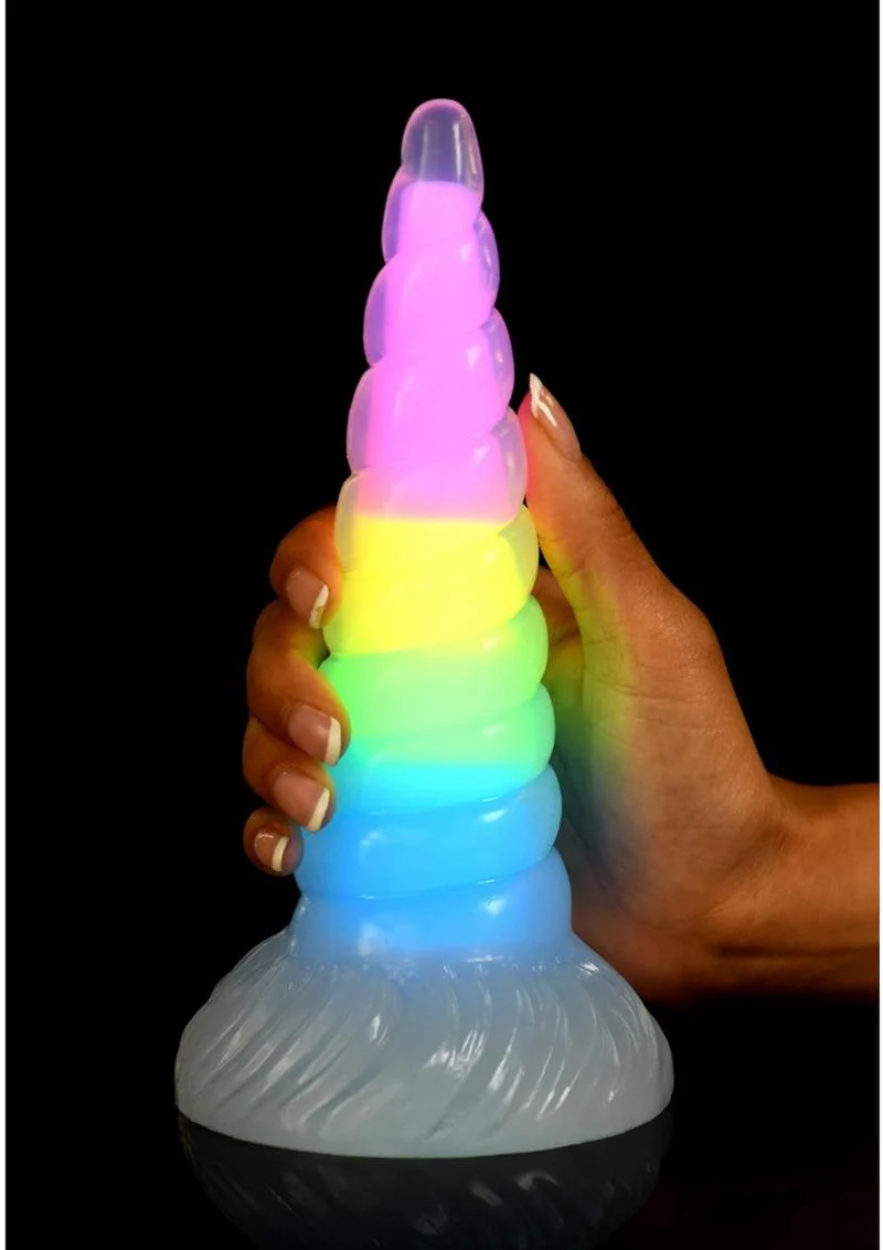 Creature Cocks Uni-Glow Glow In The Dark Silicone Dildo - Image 4