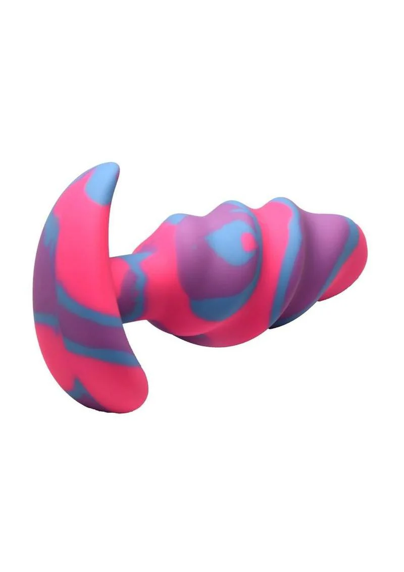 Creature Cocks Unicorn Swirl Silicone Butt Plug - Image 9