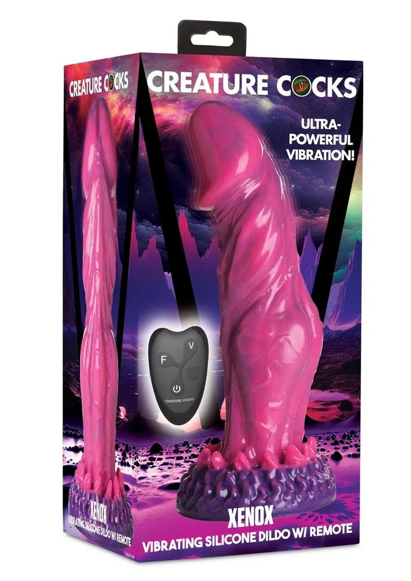 Creature Cocks Xenox Vibrating Rechargeable Silicone Dildo with Remote - Image 2