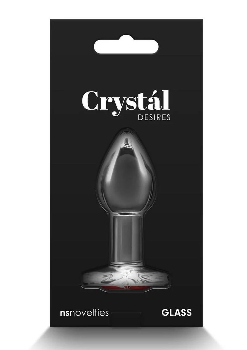 Crystal Desires Red Heart Glass Anal Plugs - Image 8