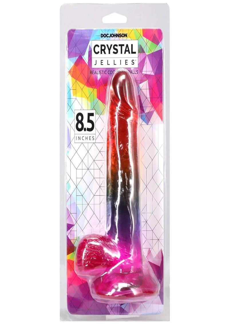 Crystal Jellies Realistic Dildo with Balls - Image 3