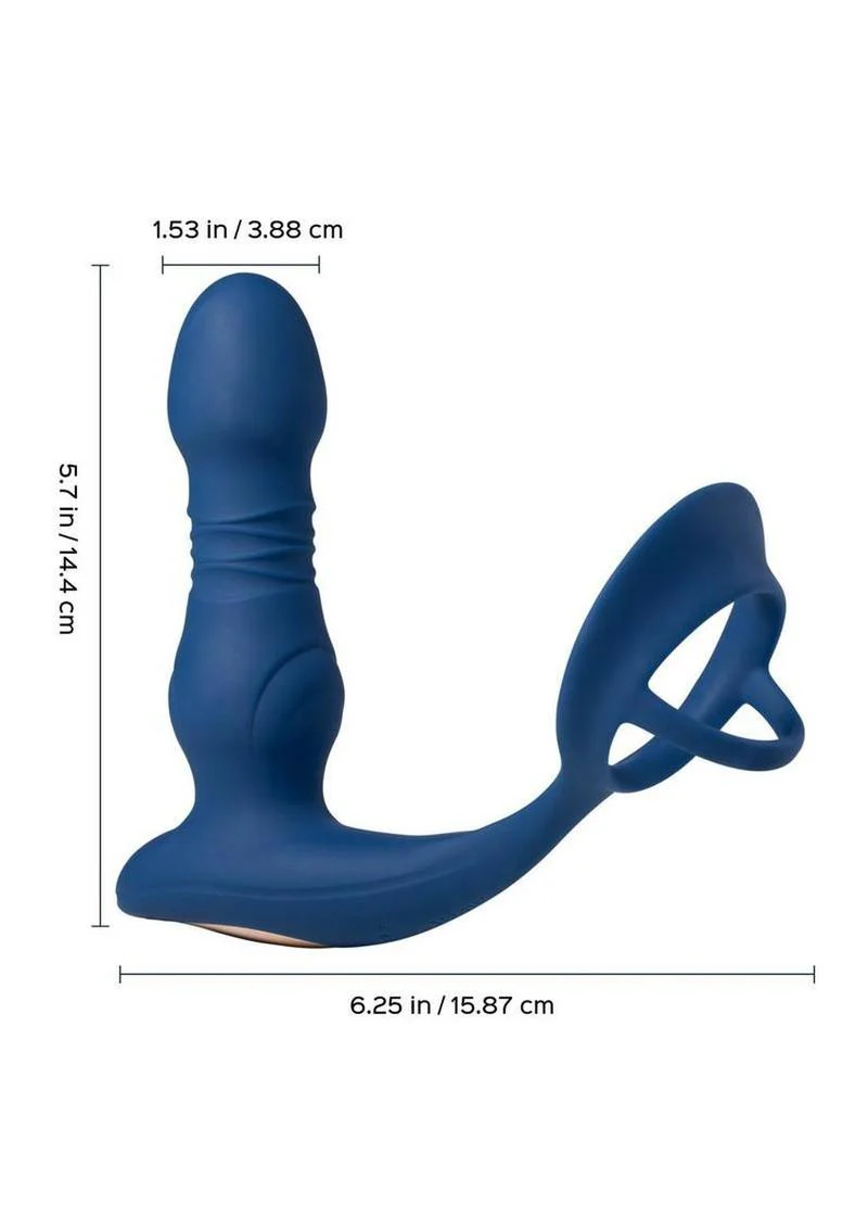 Cyrus App Control Thrusting Rechargeable Prostate Massager with Cock Ring - Image 6