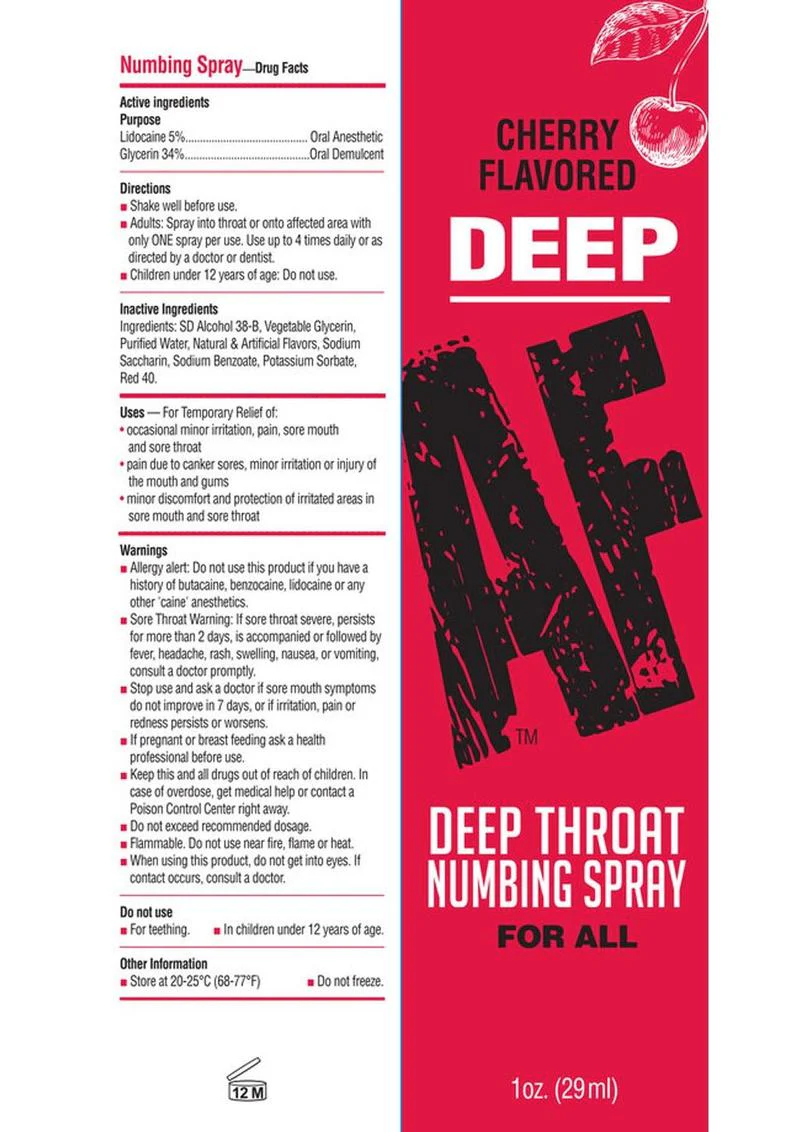 Deep AF Numbing Throat Spray - Cherry - Image 3