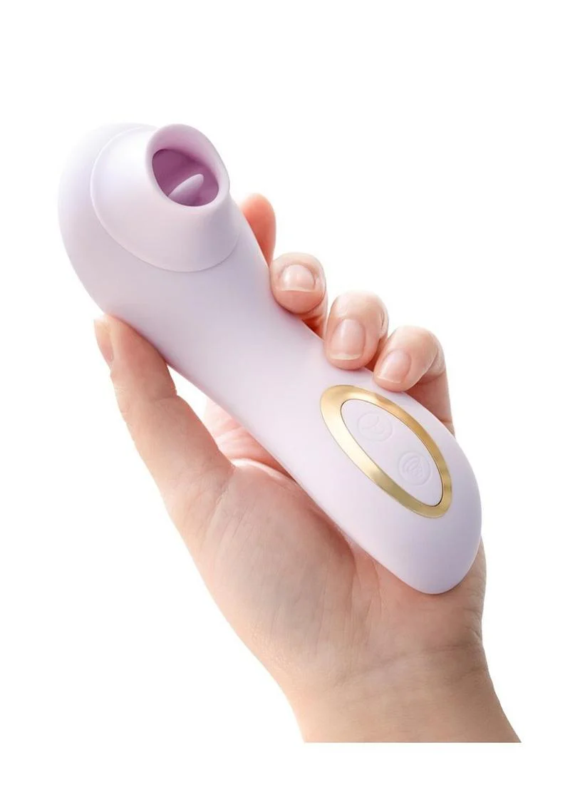 Delice Fleus Air Pulsing Vibe Rechargeable Silicone Clitoral Vibrator - Barely - Image 3