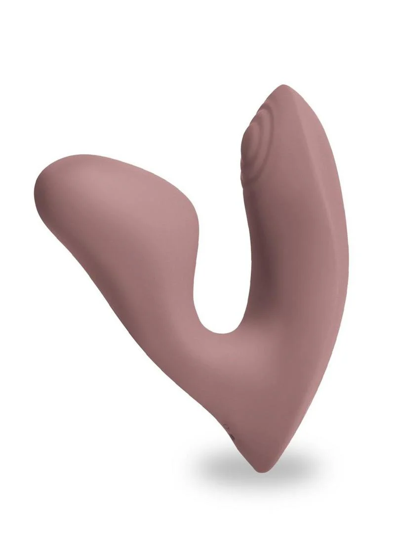 Desire Demure Rechargeable Silicone Wearable Dual Motor Vibrator with Clitoral Stimulator - Image 2