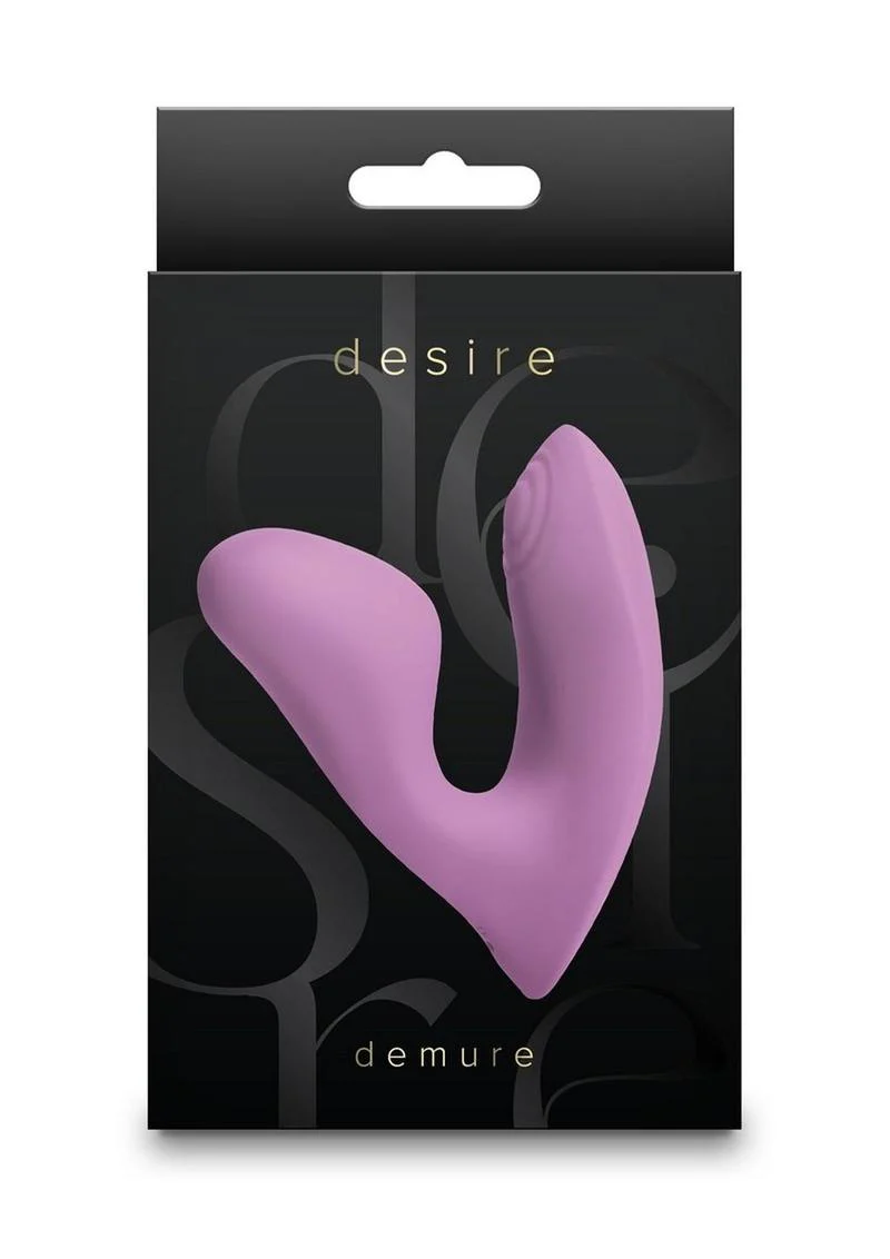 Desire Demure Rechargeable Silicone Wearable Dual Motor Vibrator with Clitoral Stimulator - Image 3
