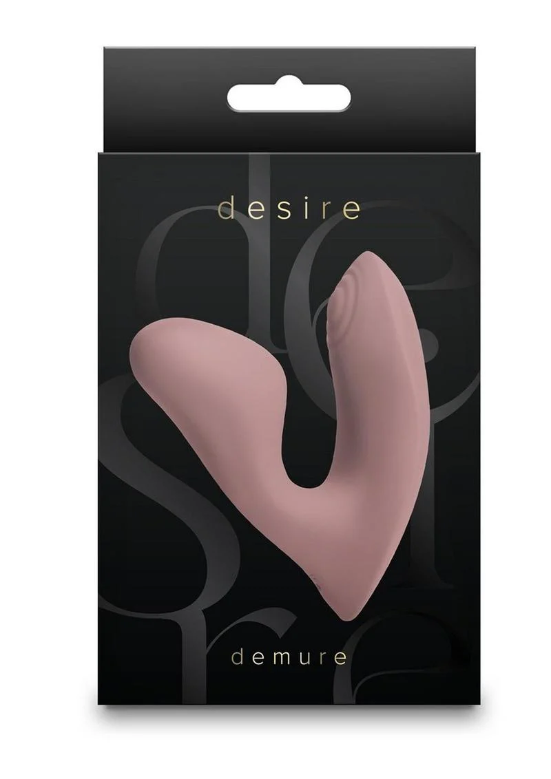 Desire Demure Rechargeable Silicone Wearable Dual Motor Vibrator with Clitoral Stimulator - Image 6