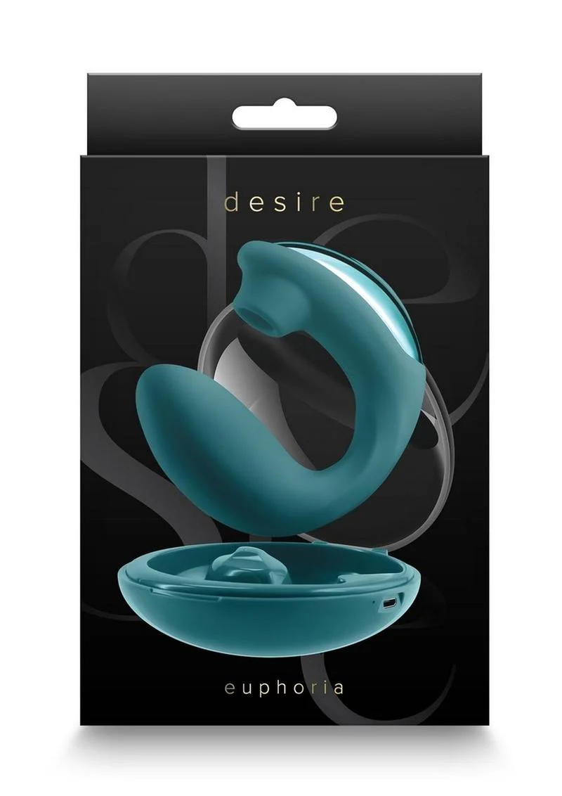 Desire Euphoria Dual End Vibrator with Air Pulse Clitoral Stimulation - Image 3
