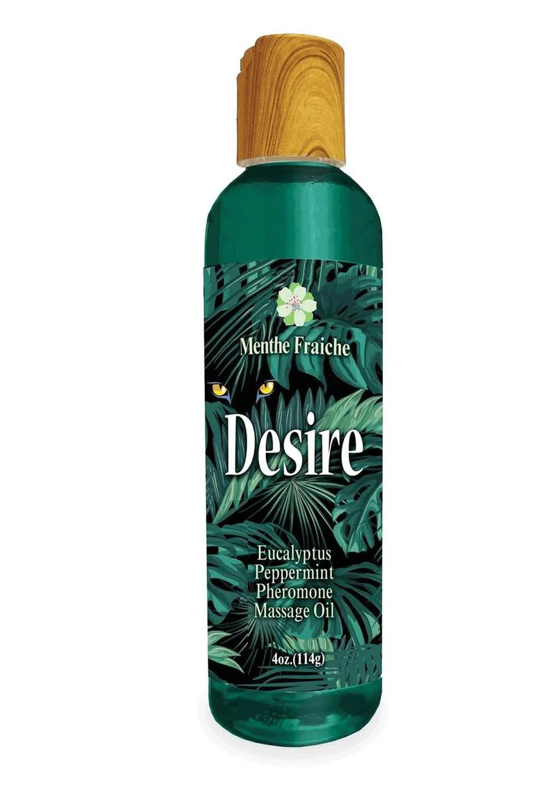 Desire Pheromone Massage Oil 4oz - Eucalyptus/Peppermint - Image 2