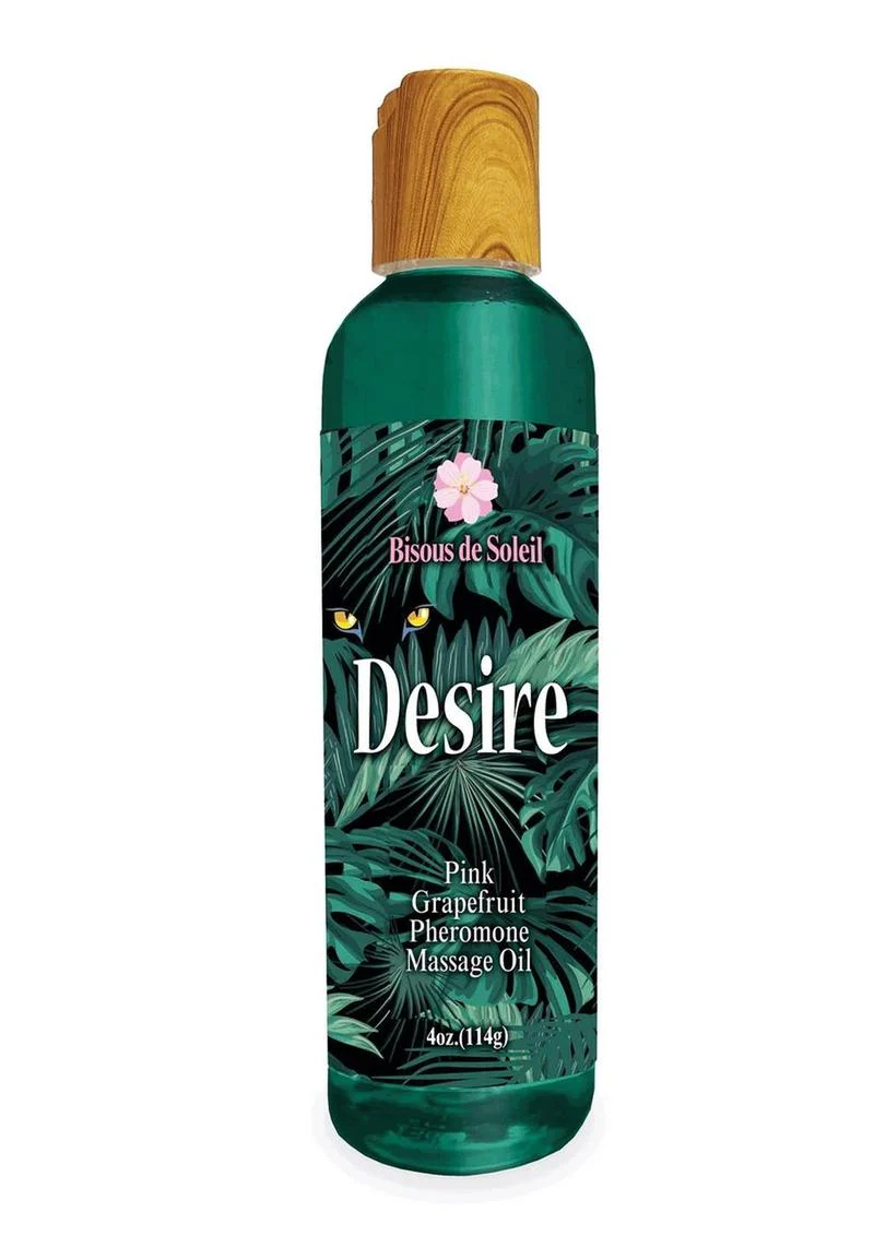 Desire Pheromone Massage Oil 4oz - Pink Grapefruit - Image 2