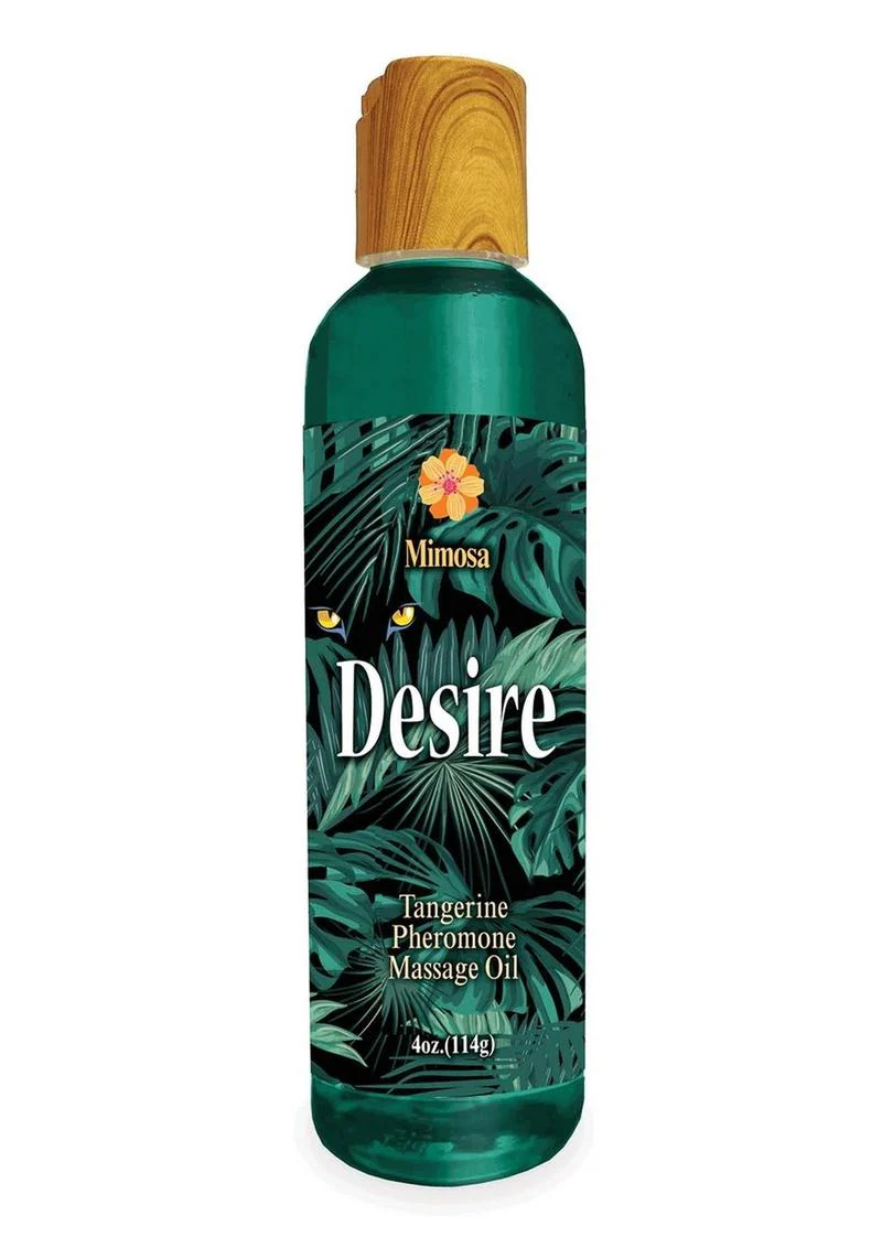 Desire Pheromone Massage Oil 4oz - Tangerine - Image 2