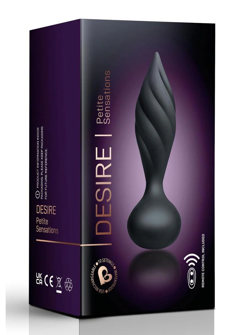 Desire Rechargeable Silicone Anal Plug with Remote Control - Image 3