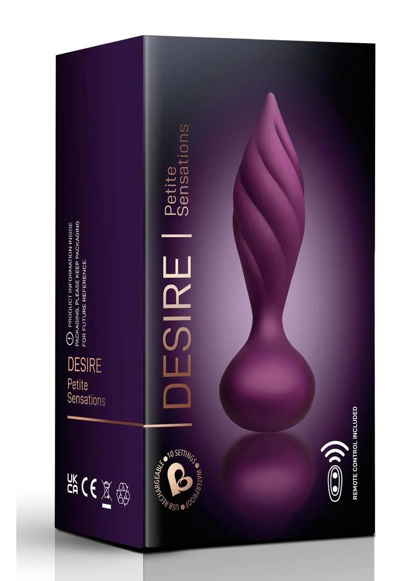 Desire Rechargeable Silicone Anal Plug with Remote Control - Image 6