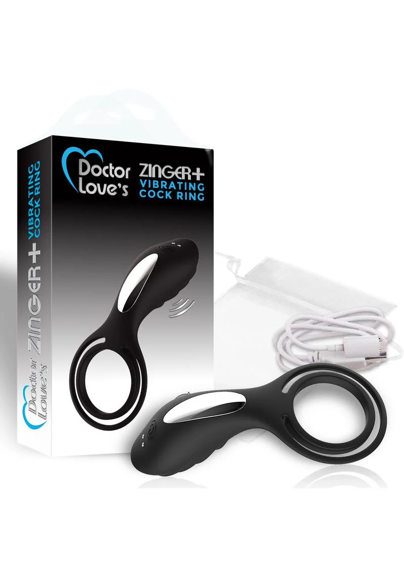 Doctor Love's Zinger Plus Silicone Rechargeable Vibrating Cock Ring - Image 2
