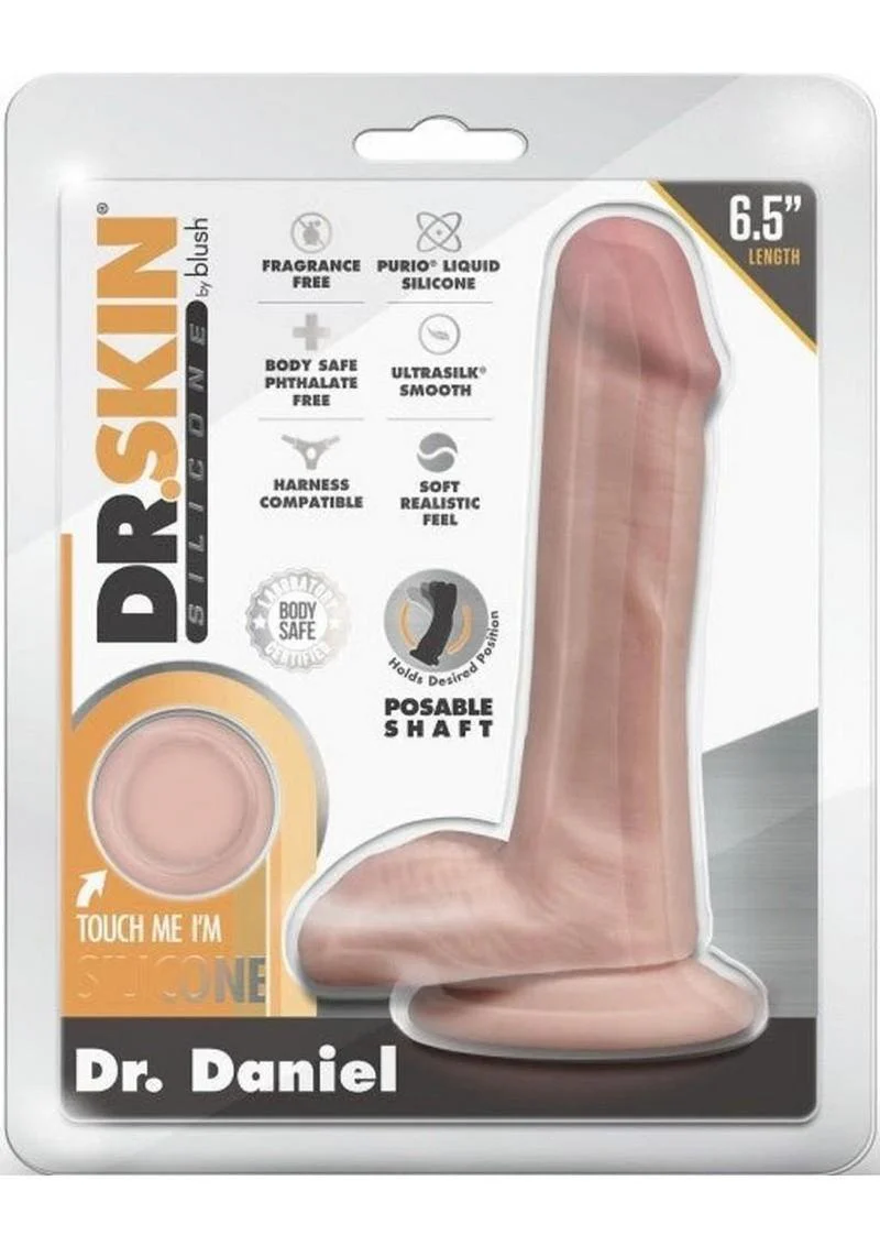 Dr. Skin Dr. Daniel Silicone Dildo with Balls and Suction Cup - Image 6