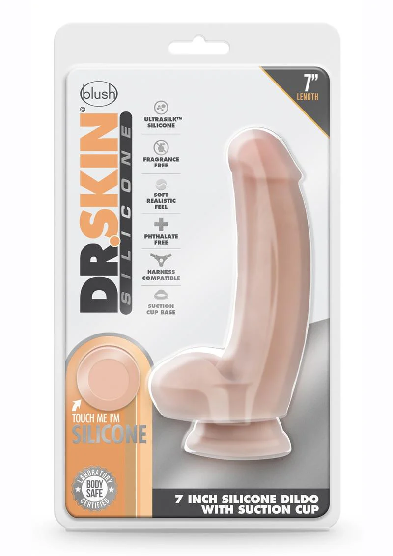 Dr. Skin Dr. Samuel Silicone Dildo with Balls and Suction Cup - Image 2