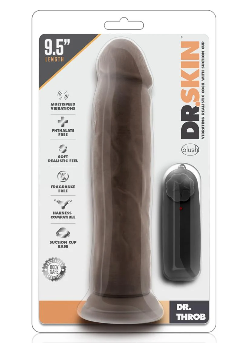 Dr. Skin Dr. Throb Vibrating Dildo with Remote Control - Image 4