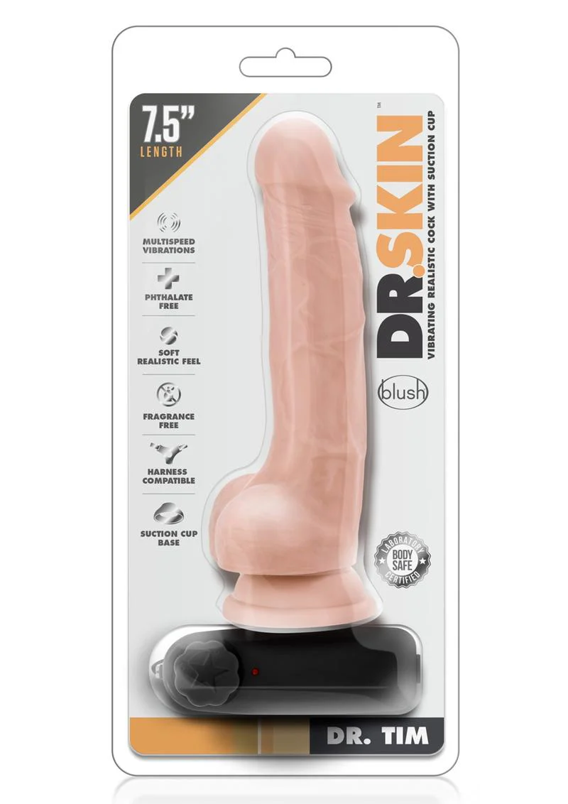 Dr. Skin Dr. Tim Vibrating Dildo with Remote Control - Image 2