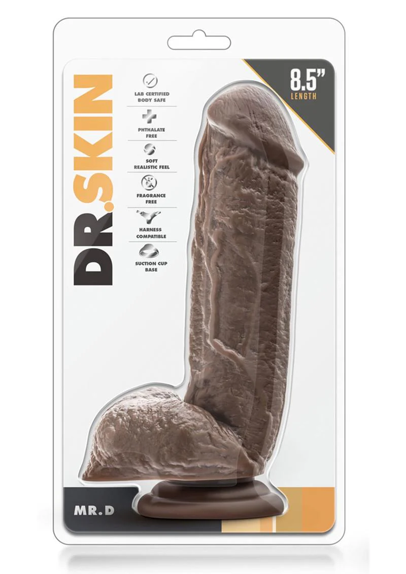 Dr. Skin Mr. D Dildo with Balls and Suction Cup - Image 3