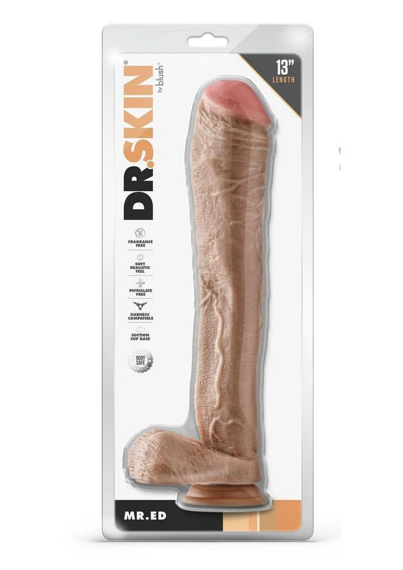Dr. Skin Mr. Ed Dildo with Balls and Suction Cup - Image 5