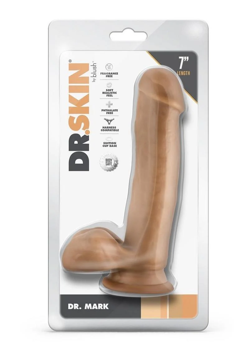 Dr. Skin Mr. Mark Dildo with Balls and Suction Cup - Image 3