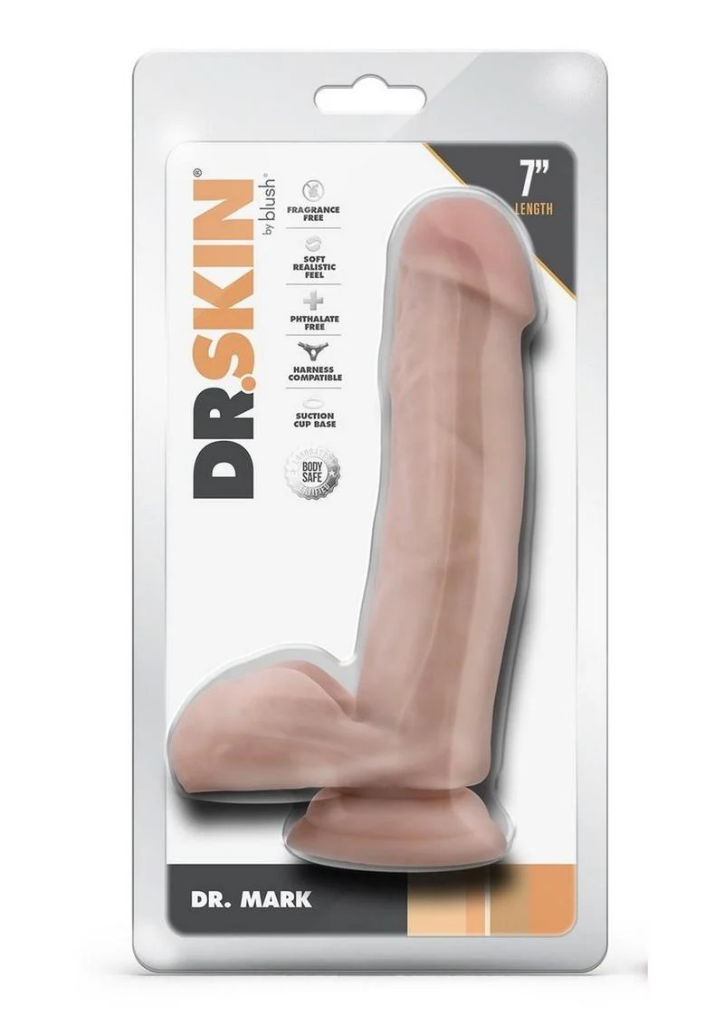 Dr. Skin Mr. Mark Dildo with Balls and Suction Cup - Image 5