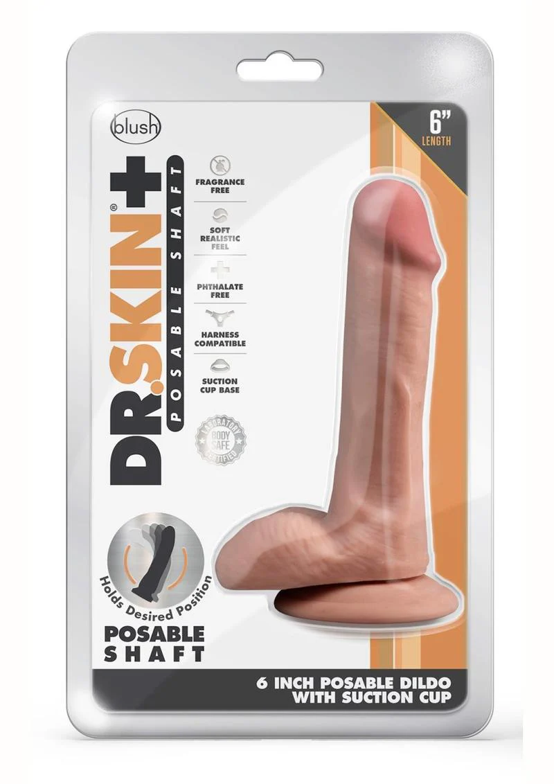 Dr. Skin Plus Posable Dildo with Balls and Suction Cup - Image 7