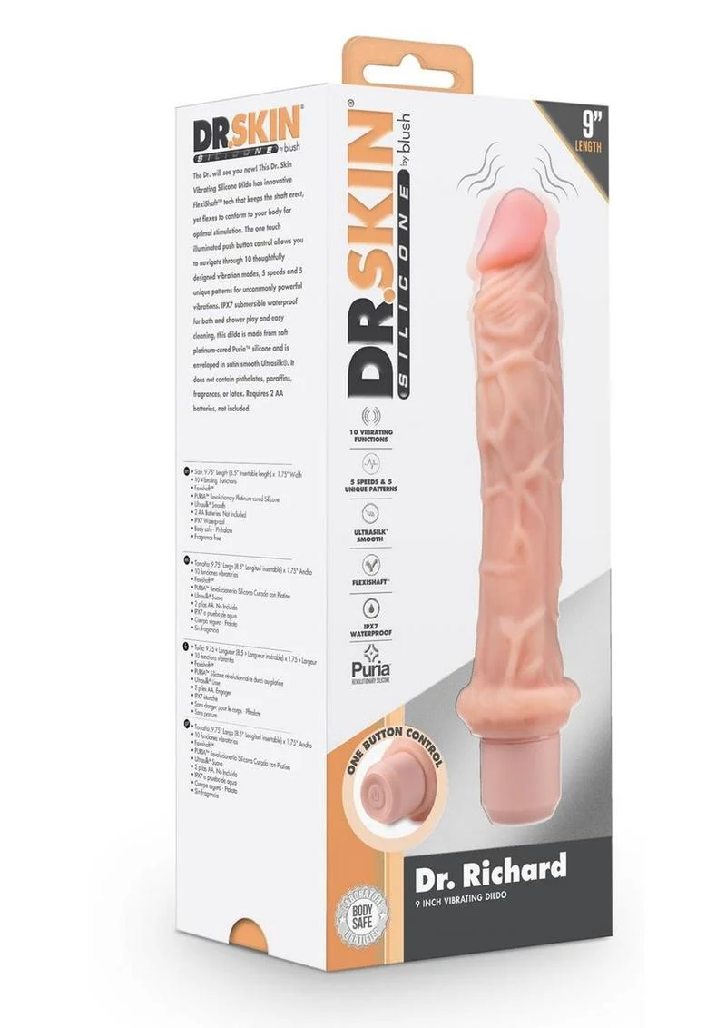Dr. Skin Silicone Dr. Richard Vibrating Dildo - Image 2