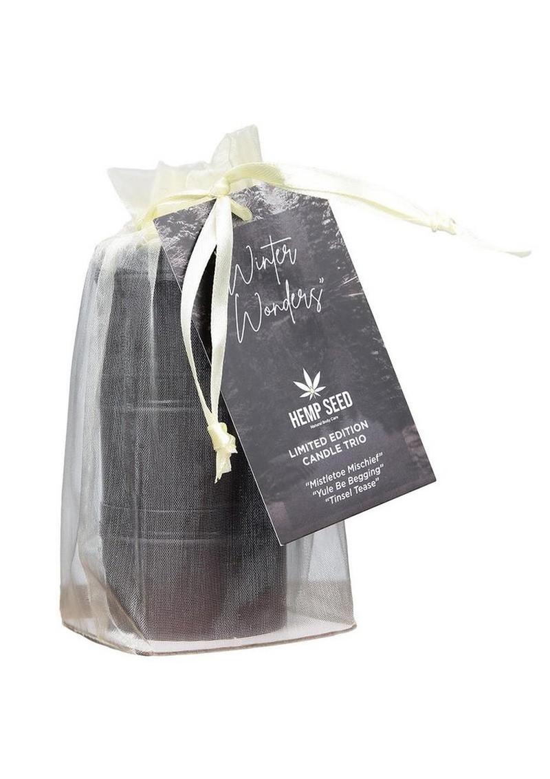Earthly Body 2025 Hemp Seed 3 In 1 Holiday Candle Trio