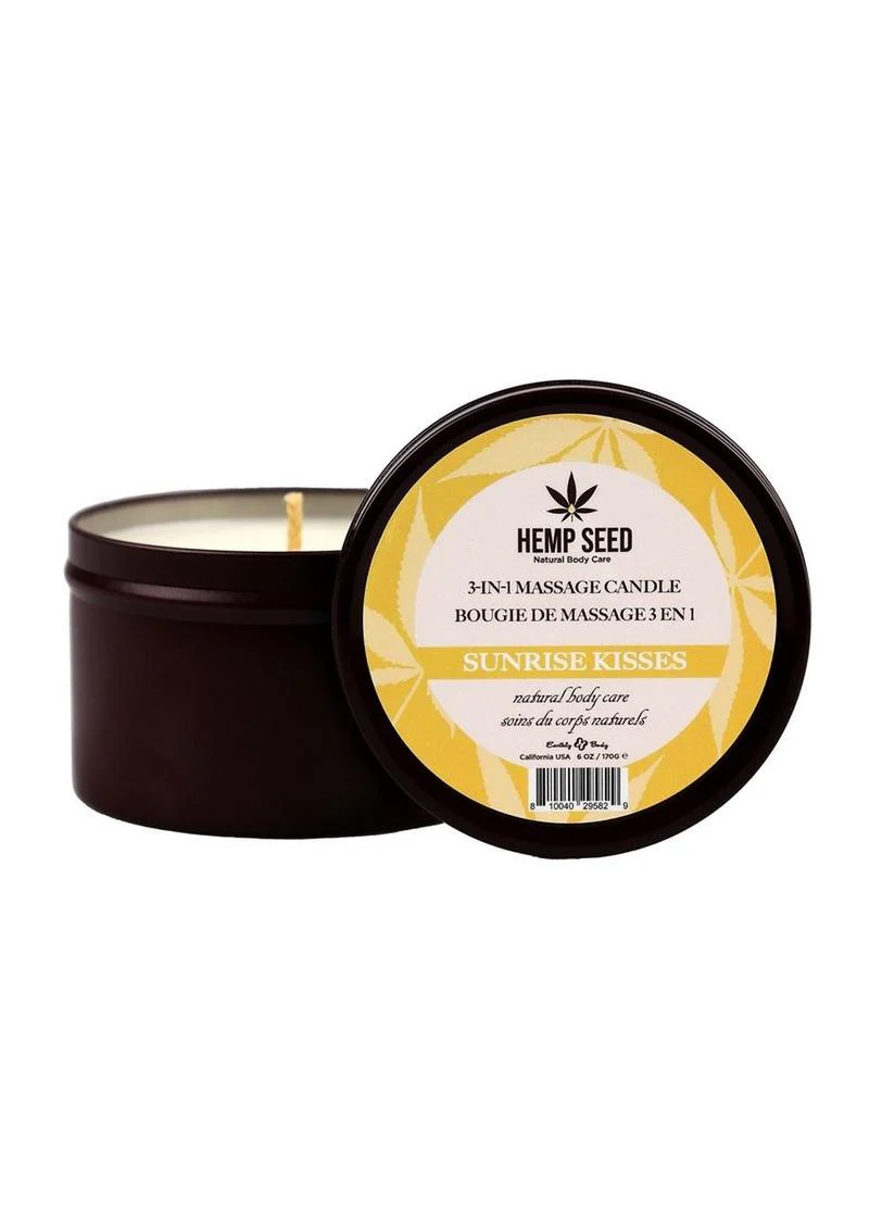 Earthly Body Hemp Seed 3 In 1 Massage Candle - Sunrise Kisses - Image 2