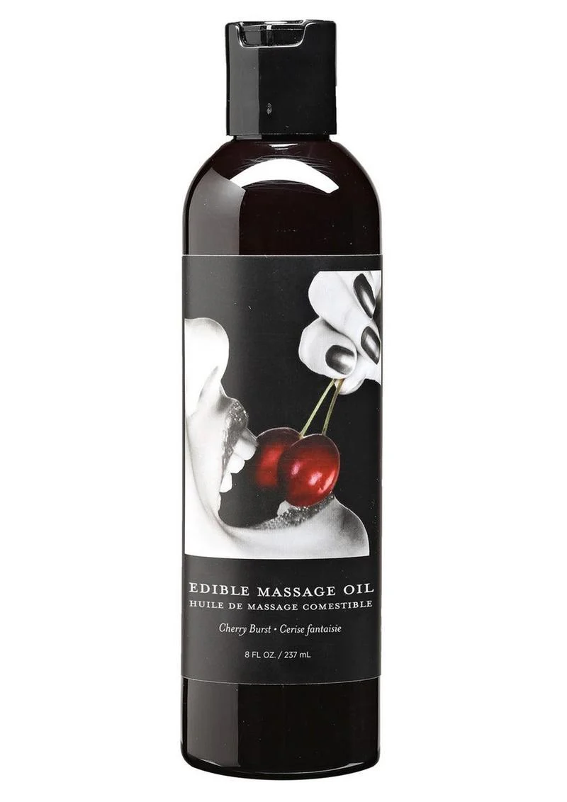 Earthly Body Hemp Seed Edible Massage Oil Cherry Burst - Image 2