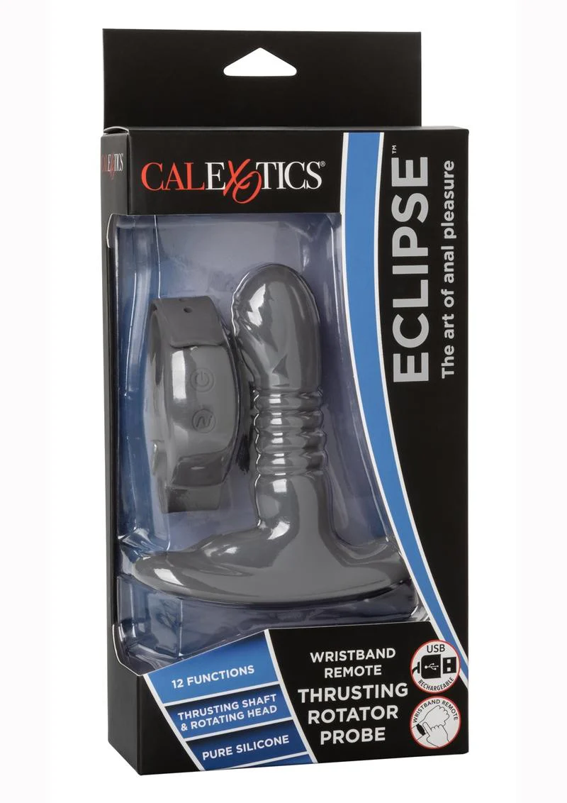 Eclipse Silicone Rechargeable Thrusting Rotator Anal Probe with Remote Control - Image 2