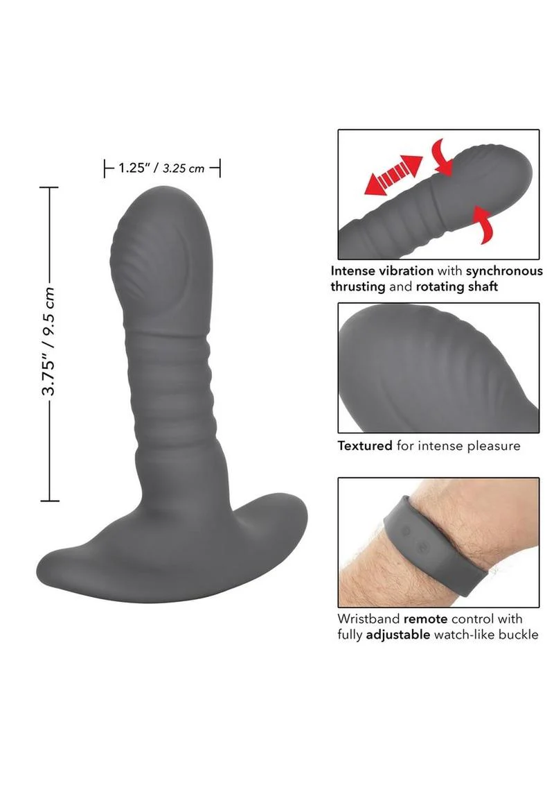 Eclipse Silicone Rechargeable Thrusting Rotator Anal Probe with Remote Control - Image 4