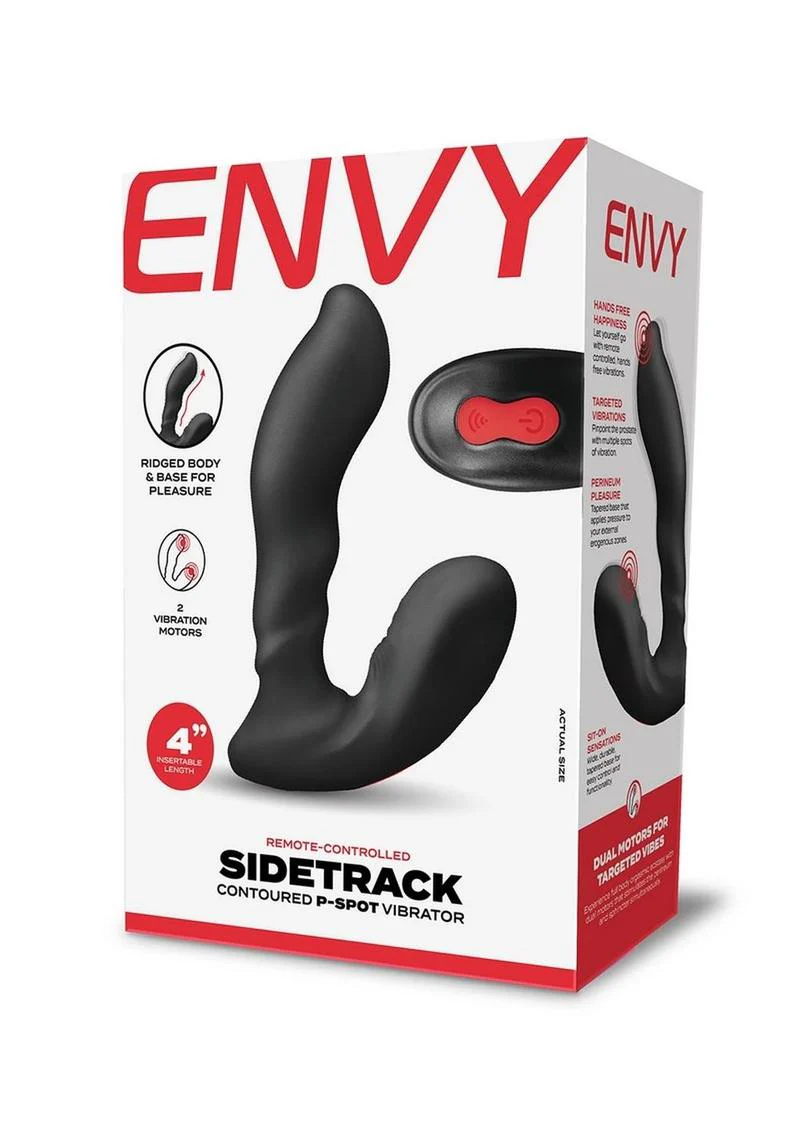 Envy Toys Sidetrack Remote Controlled Rechargeable Silicone Contoured P-Spot Vibrator - Image 2