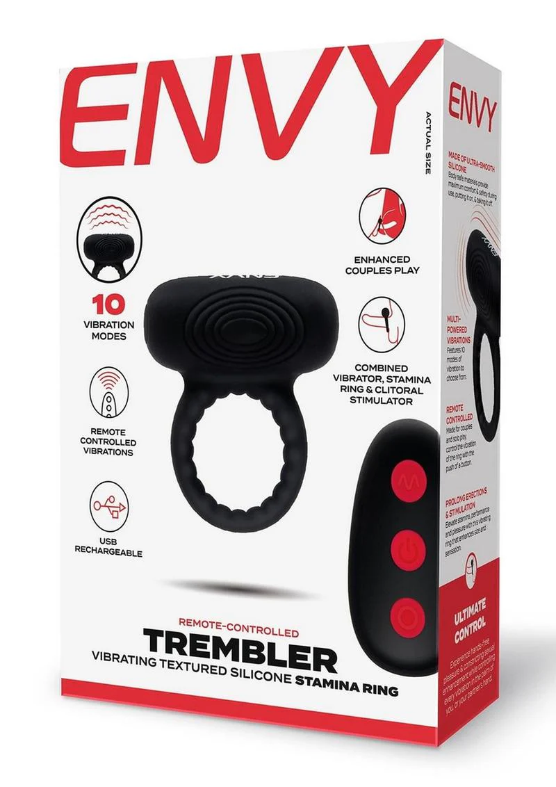 Envy Toys Trembler Remote Vibrating Rechargeable Silicone Stamina Ring - Image 2