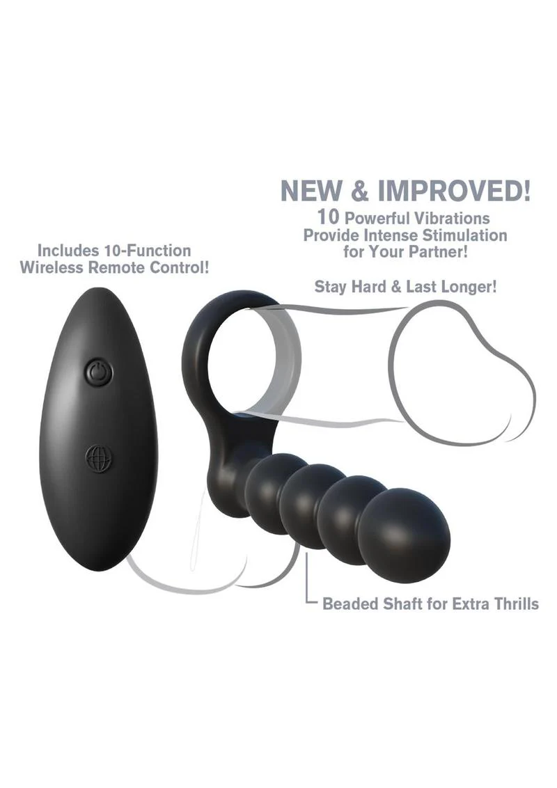 Fantasy C-Ringz Silicone Rechargeable Cock Ring Double Penetrator with Remote Control - Image 3