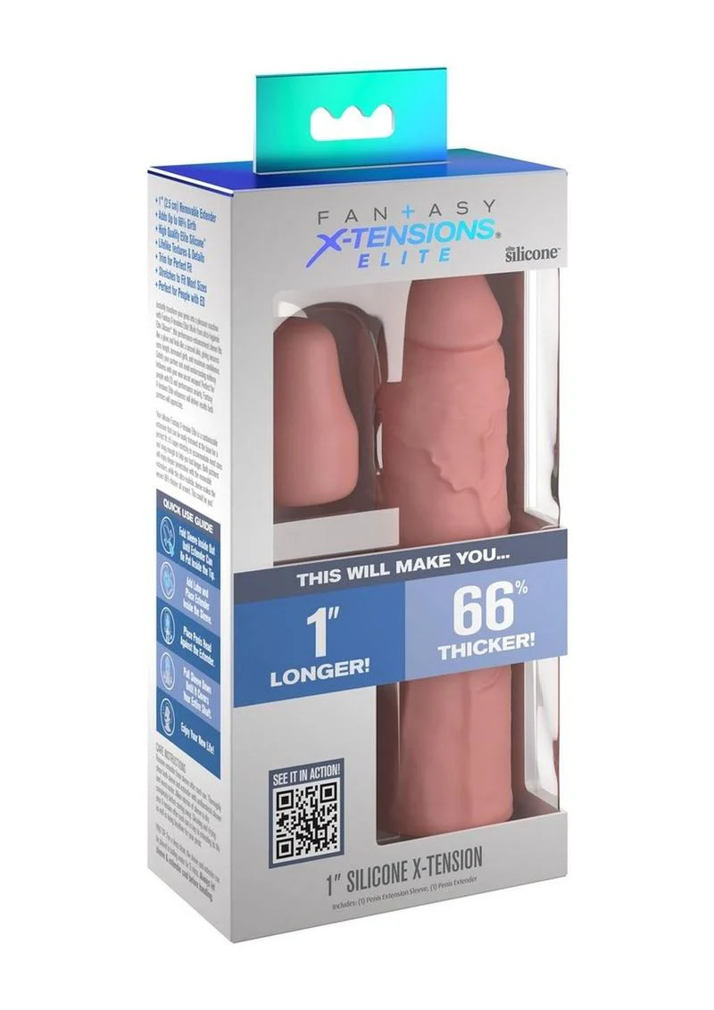 Fantasy X-Tensions Elite Silicone 7in Sleeve with 1in Plug - Image 2