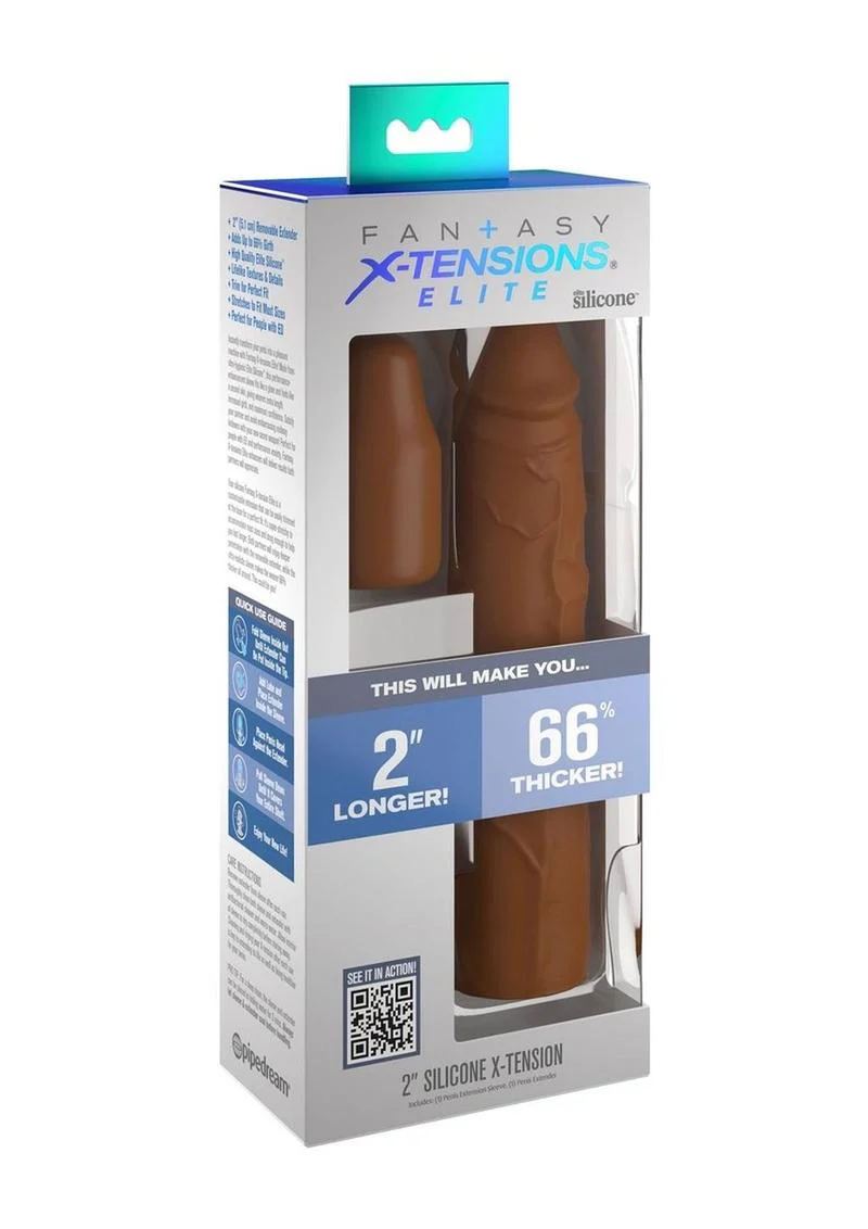 Fantasy X-Tensions Elite Silicone 8in Sleeve with 2in Plug - Image 3