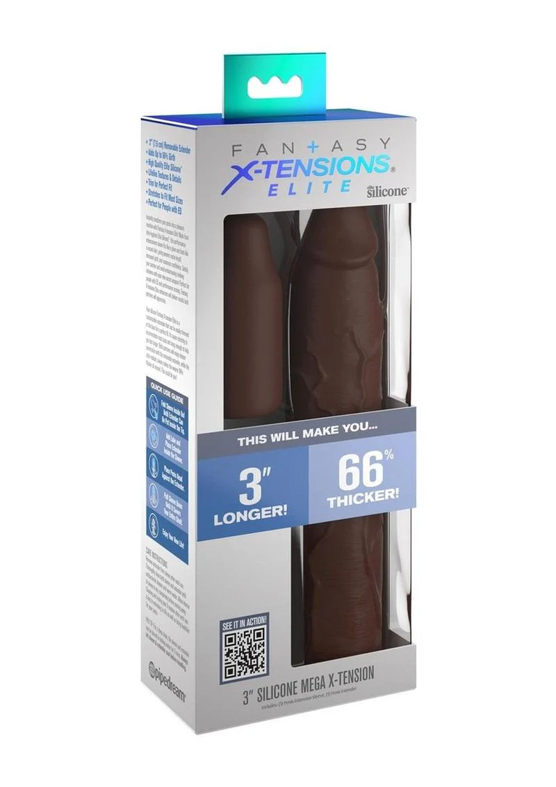Fantasy X-Tensions Elite Silicone 9in Sleeve with 3in Plug - Image 3