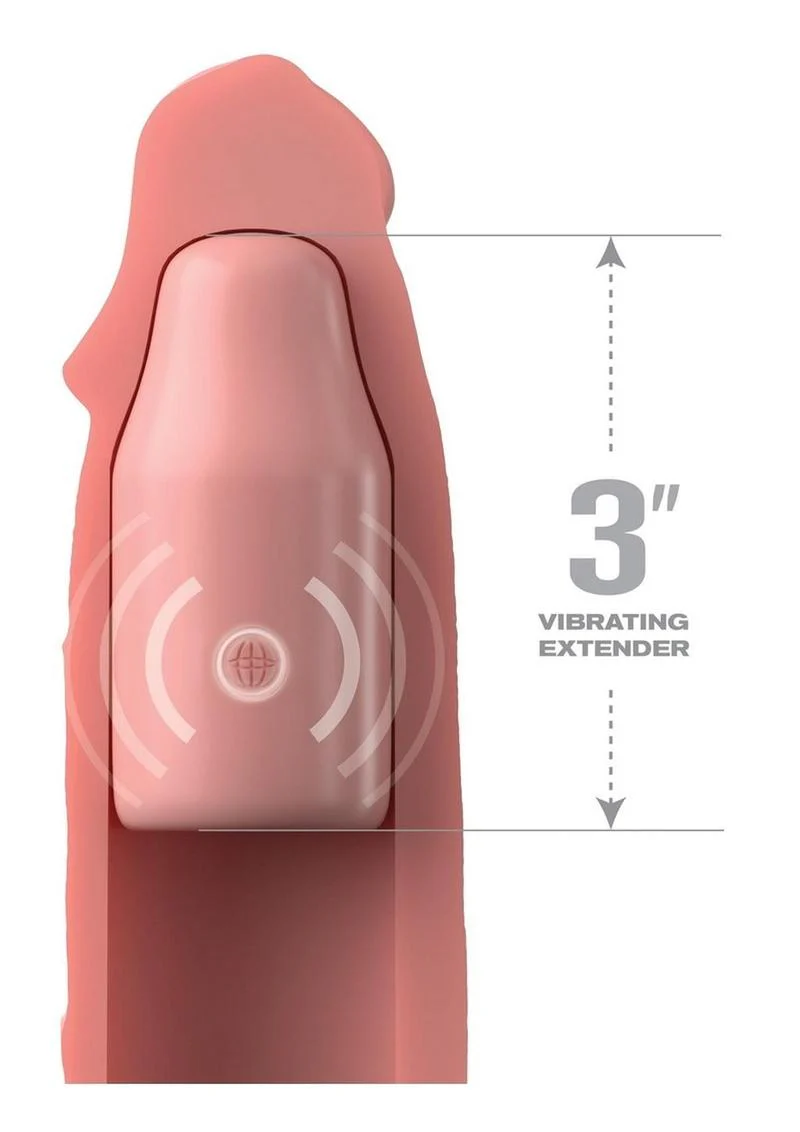 Fantasy X-Tensions Elite Silicone Vibrating 9in Sleeve with 3in Plug and Remote - Image 6