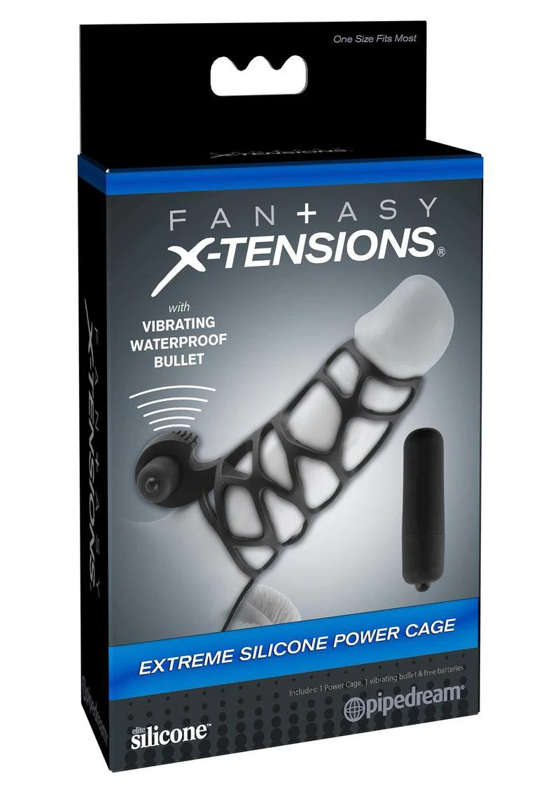 Fantasy X-Tensions Silicone Extreme Power Vibrating Cock Cage - Image 2