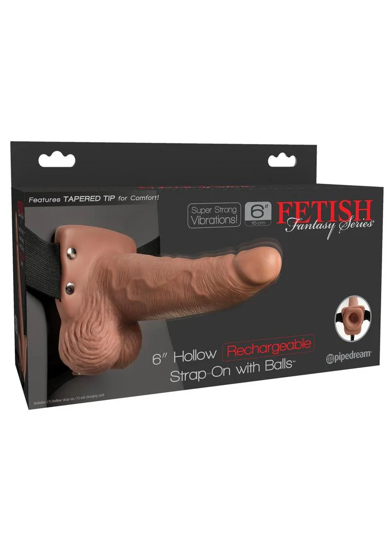 Fetish Fantasy Hollow Rechargeable Strap-On with Balls - Image 2