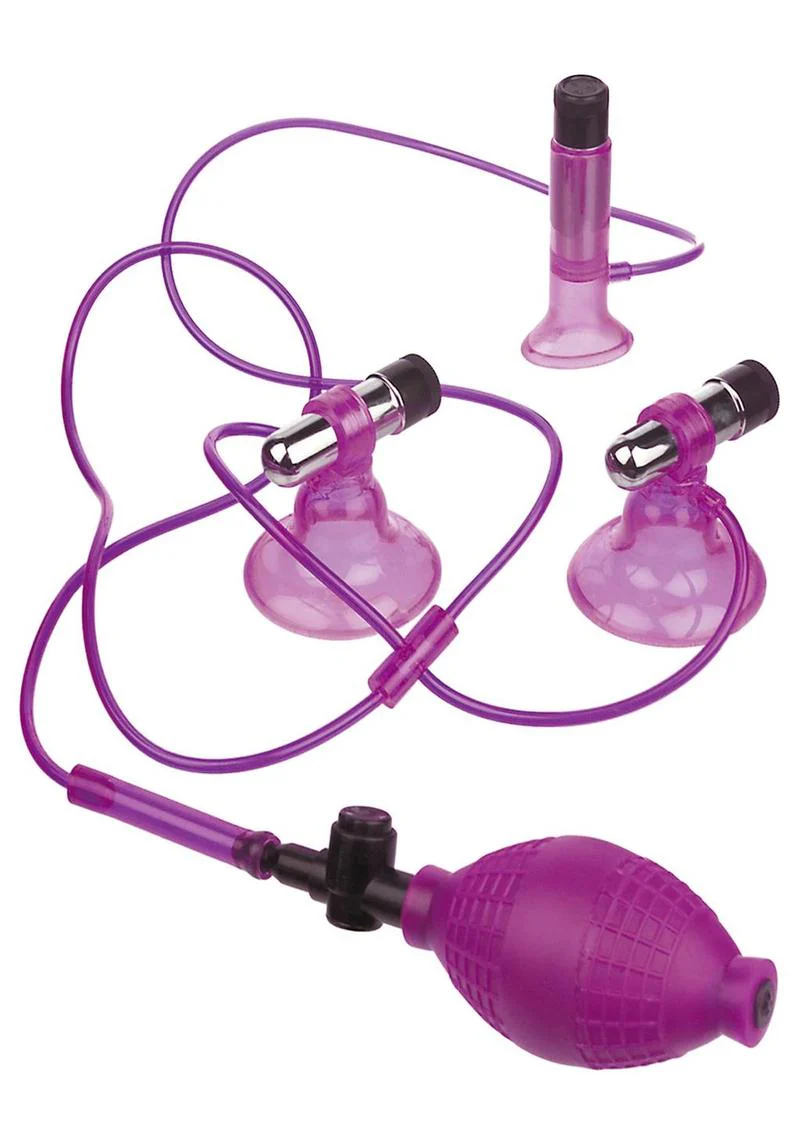 Fetish Fantasy Series Clit and Nipple Vibrating Triple Suckers - Image 3